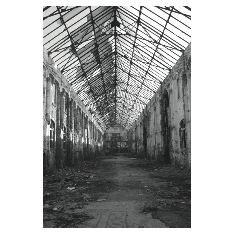 Affiche de graffiti sur l'architecture de l'affiche de la construction industrielle