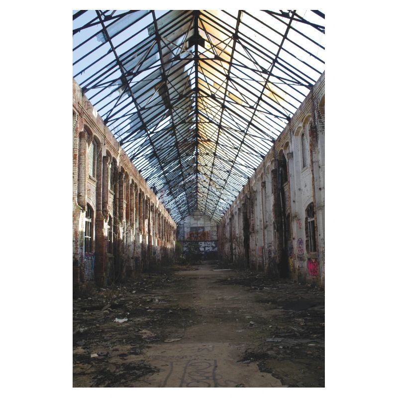 Affiche de graffiti sur l'architecture de l'affiche de la construction industrielle