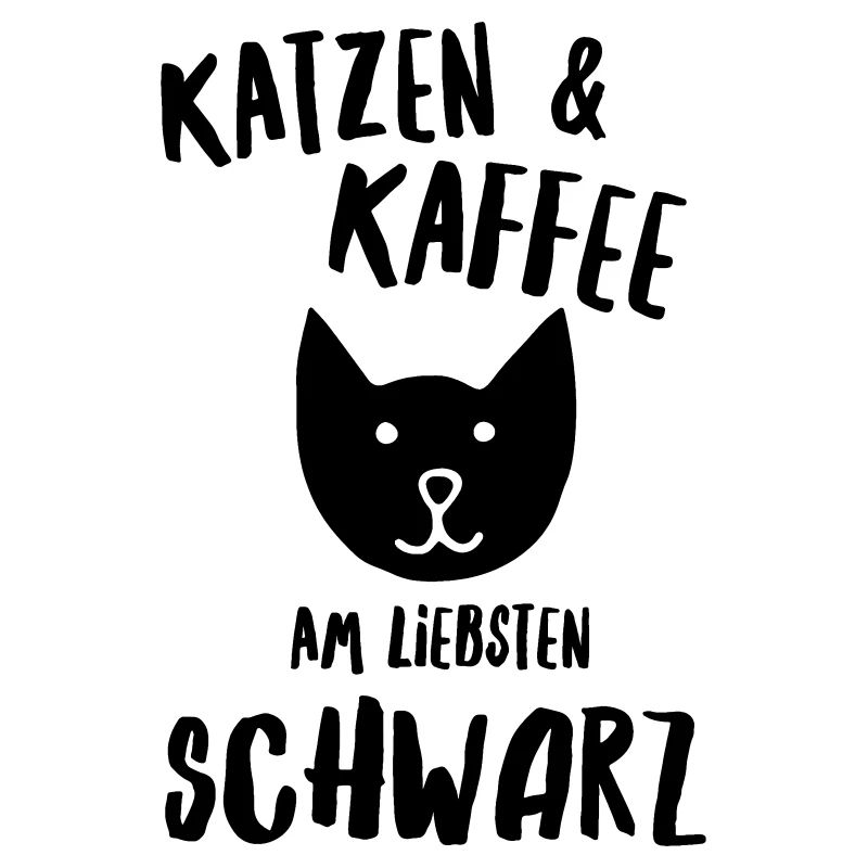 Katzen und Kaffee schwarz