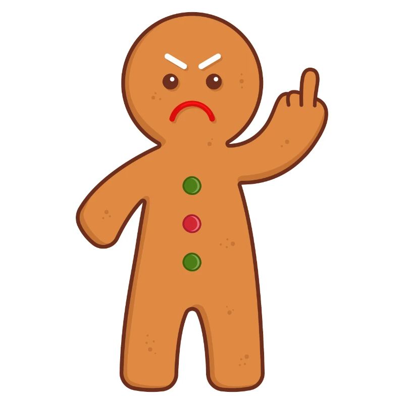 Lebkuchenmann Stinkefinger Mittelfinger