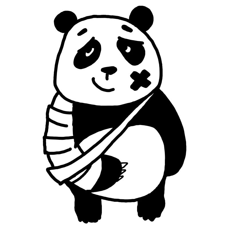 Bras cassé Panda