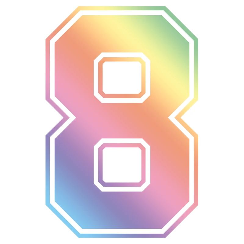 8 Numéro coloré