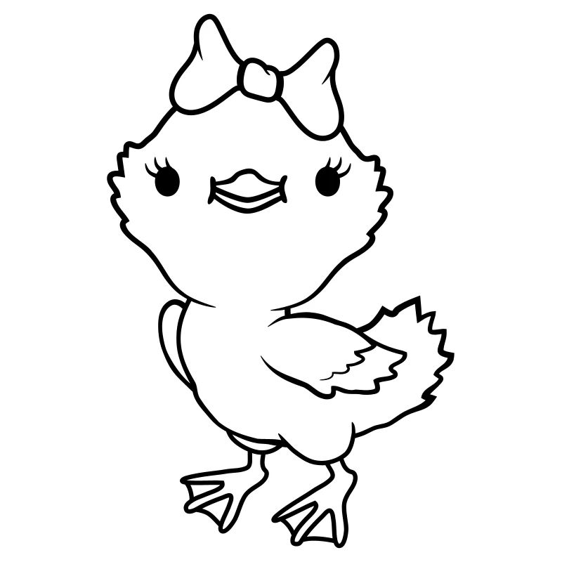 Fille mignon arc de poussin