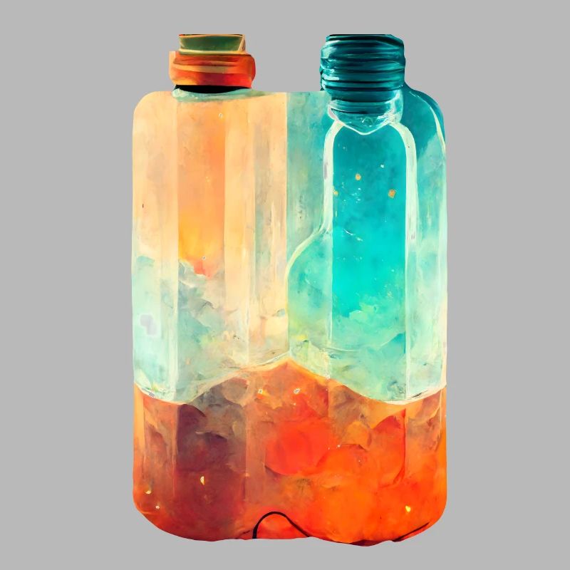 Two drinking bottles Retro
