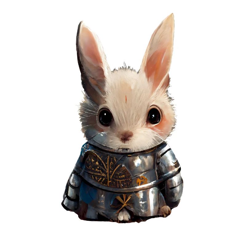 Mignon lapin chevalier Hase
