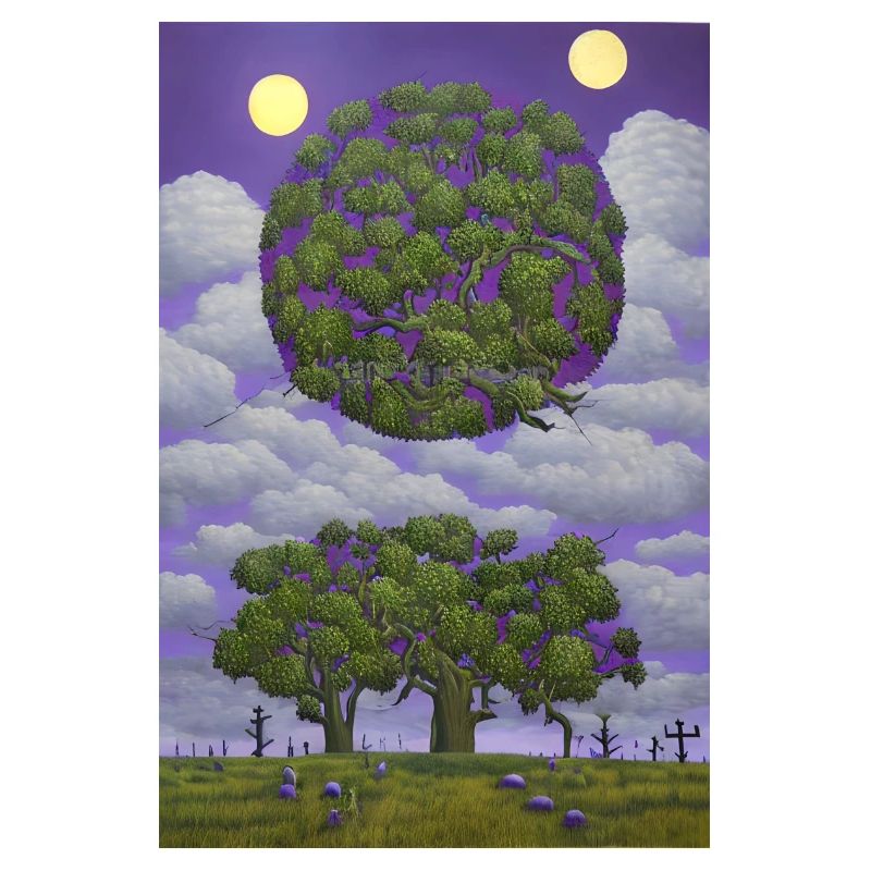 Tree and moon