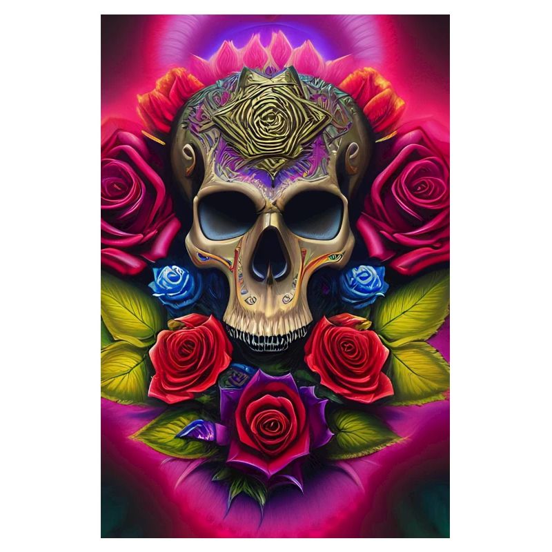 Skull with roses