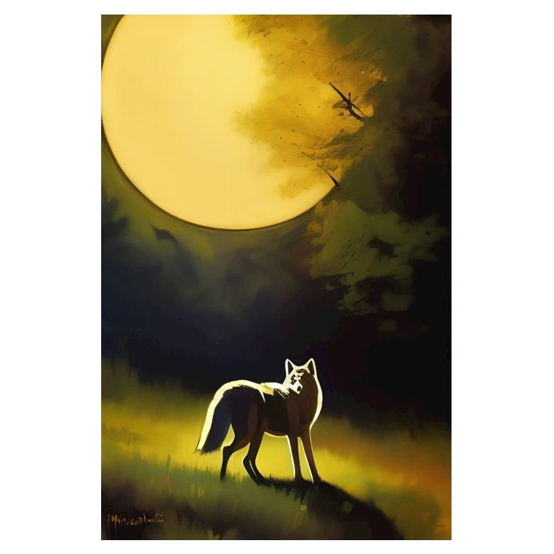 Wolf und Mond