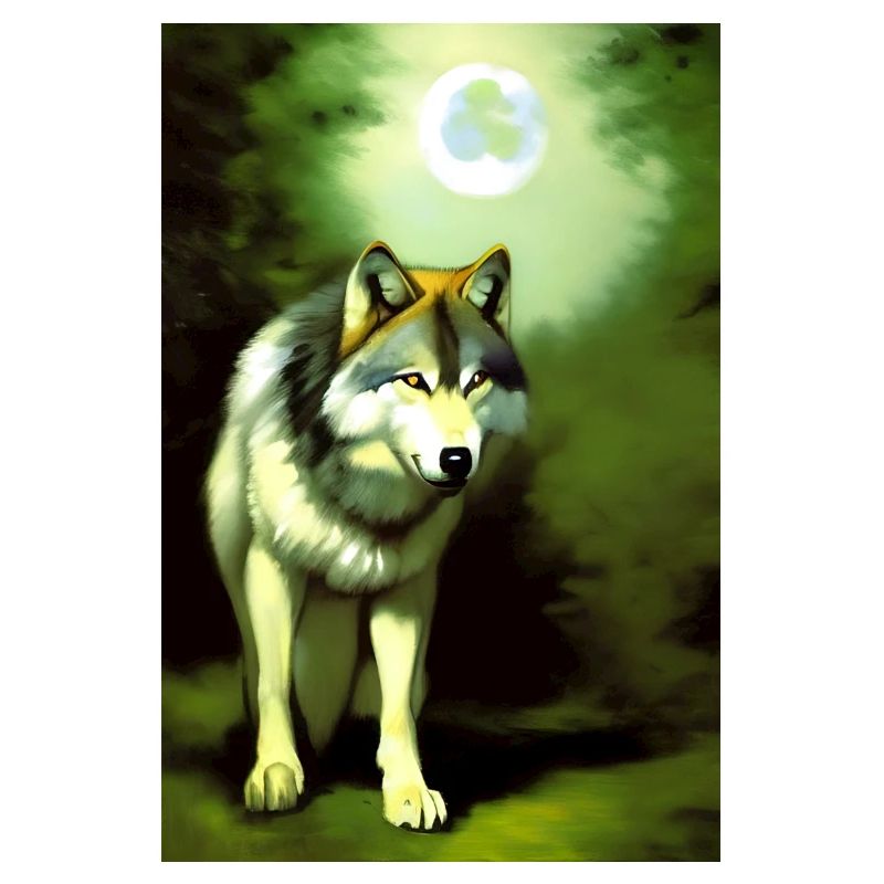 Wolf und Mond