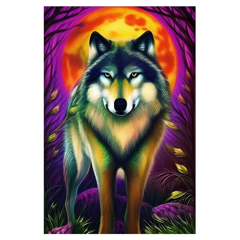 Wolf und Mond