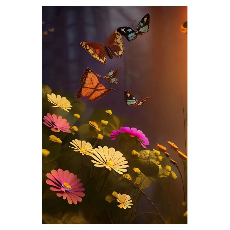 Blumen und Schmetterling