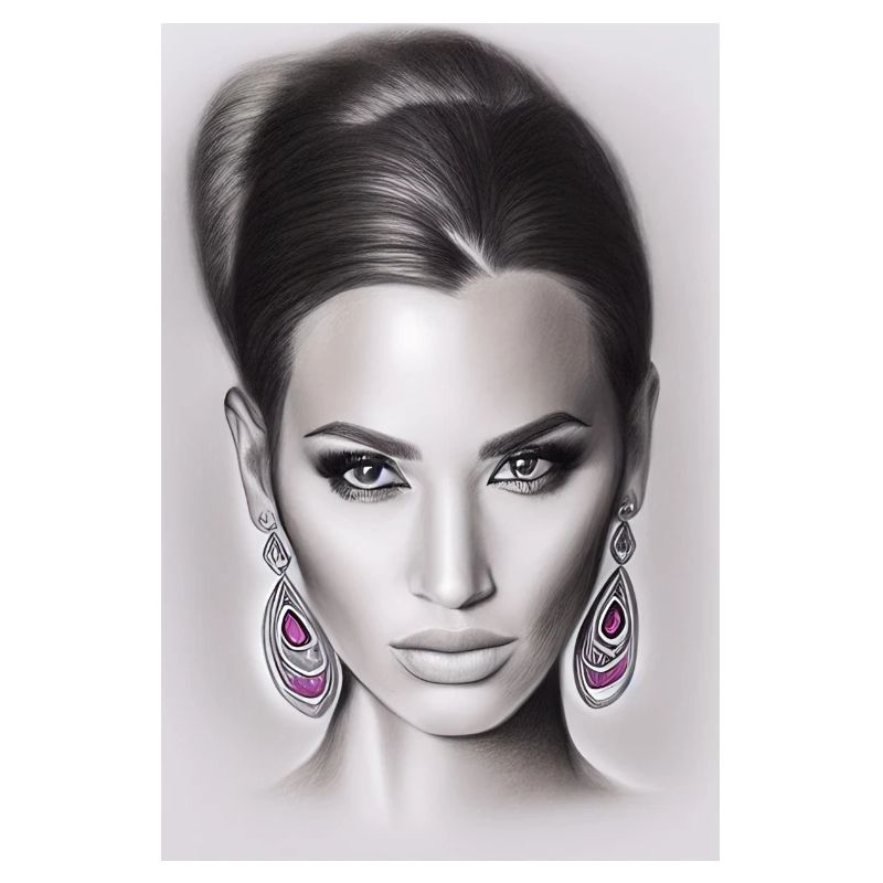 Femme avec boucle d’oreille