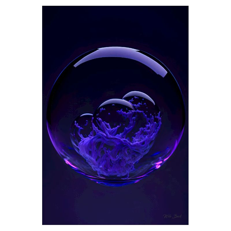Nuages dans une bulle violette3
