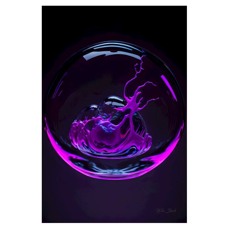 Kaos in einer Blase magenta 2