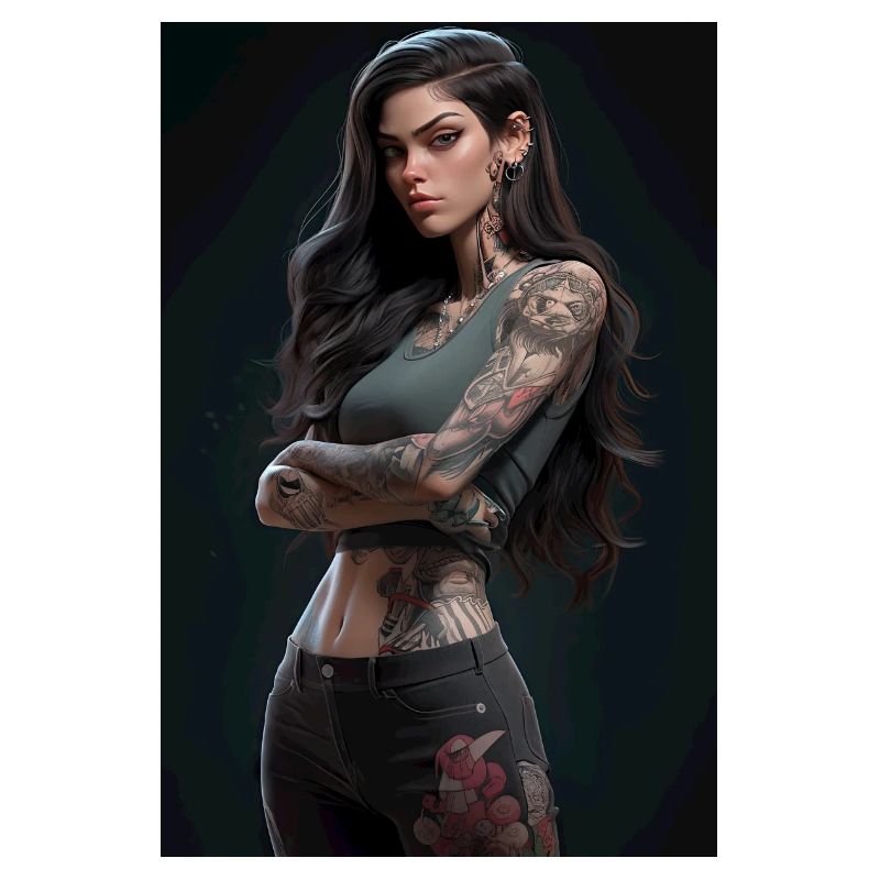 Ink Warrior: Anime Beauty Unleashed with Daring