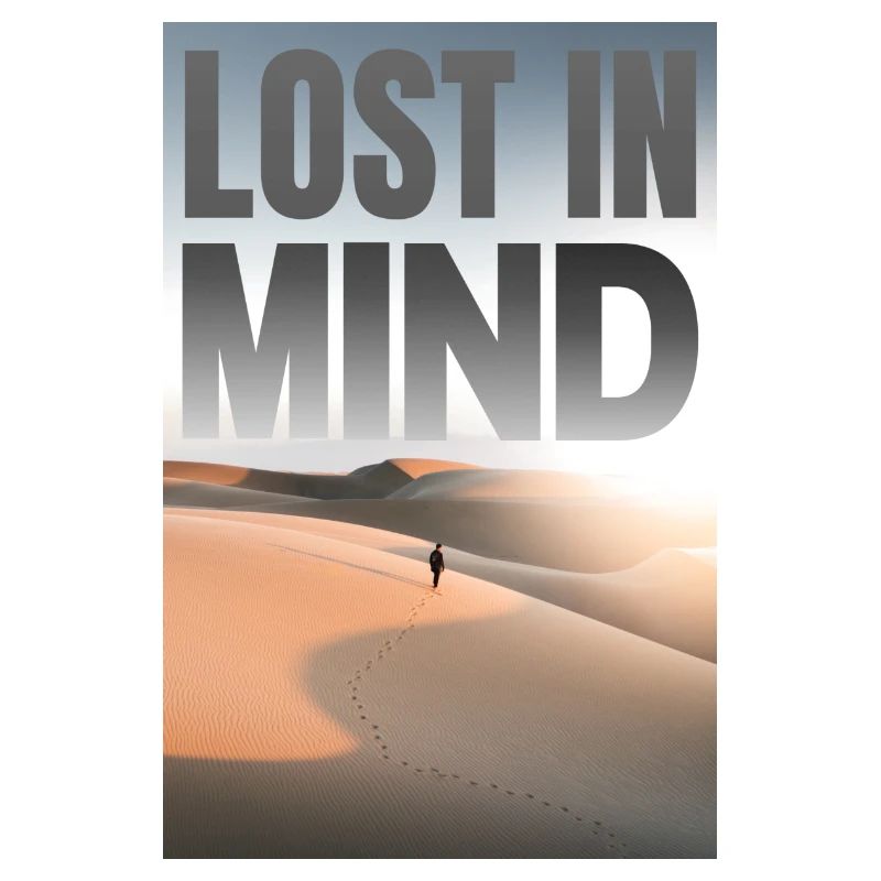 Perdu dans ses pensées dans le désert