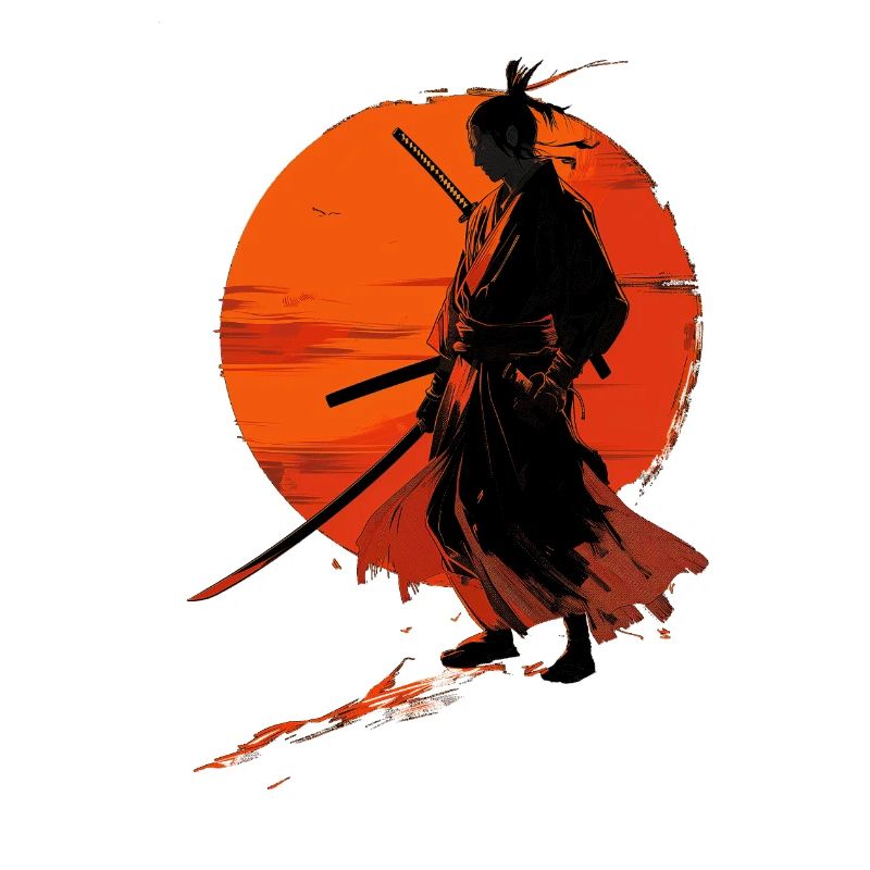 Samurai im Abendrot