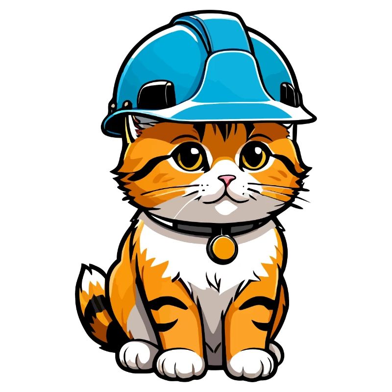 Chat chef de chantier