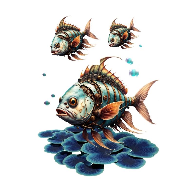 Awesome fantasy steampunk fish.