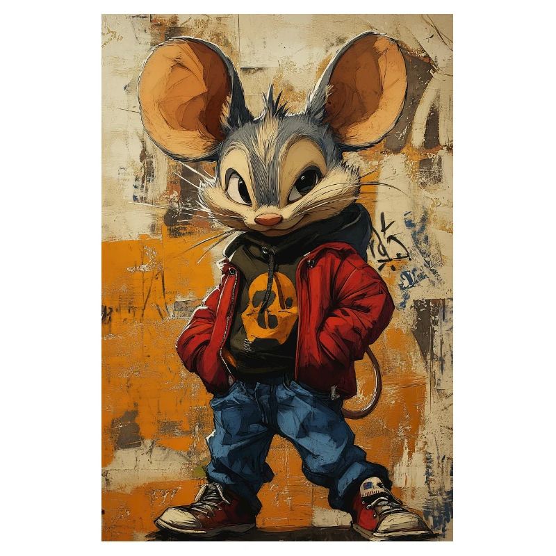 Graffiti Rat im Straßenlook
