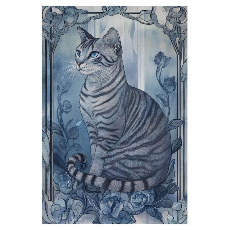 jayfeather häherfeder schöne getigerte Katze grau