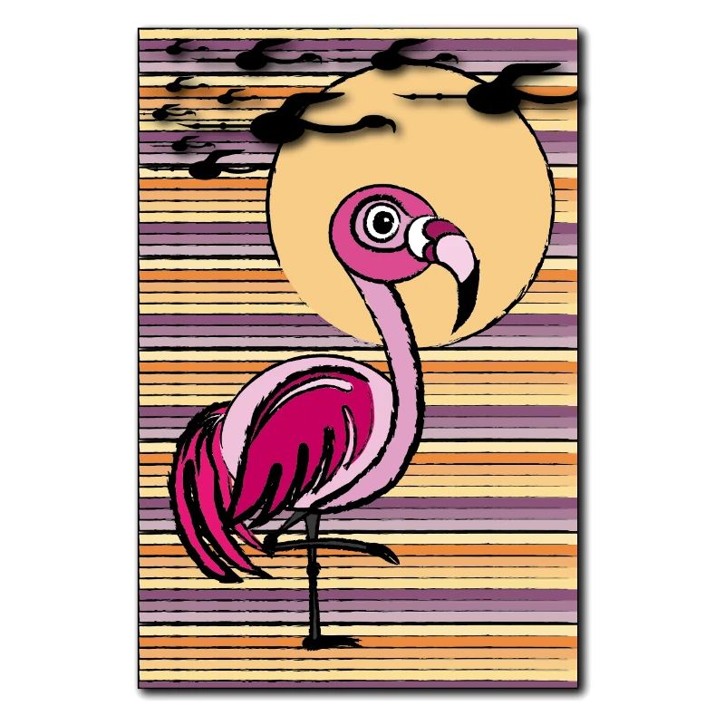 Flamingo in the sunset