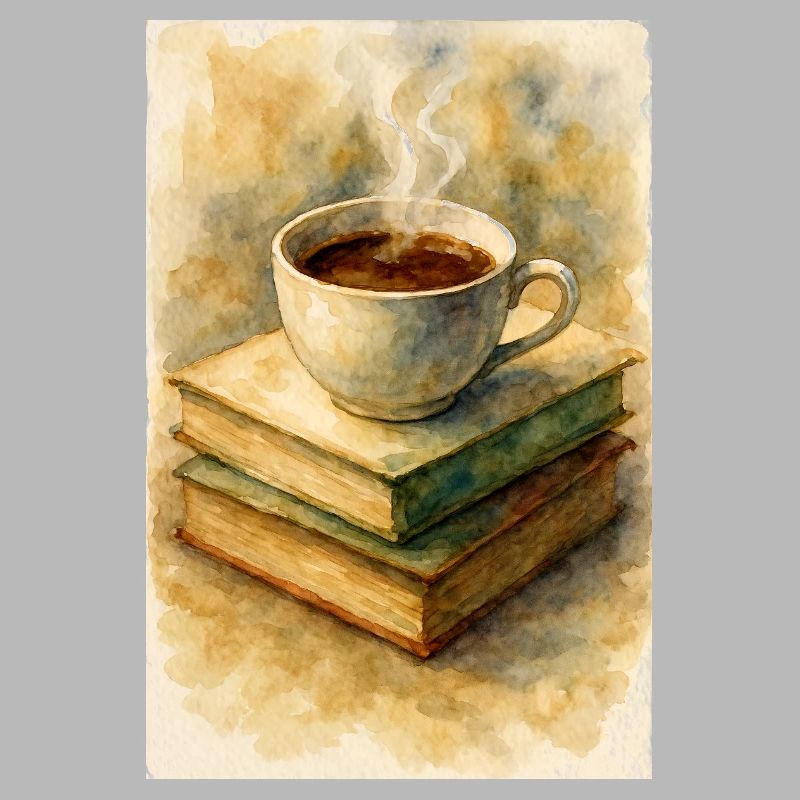 Buch und Kaffee