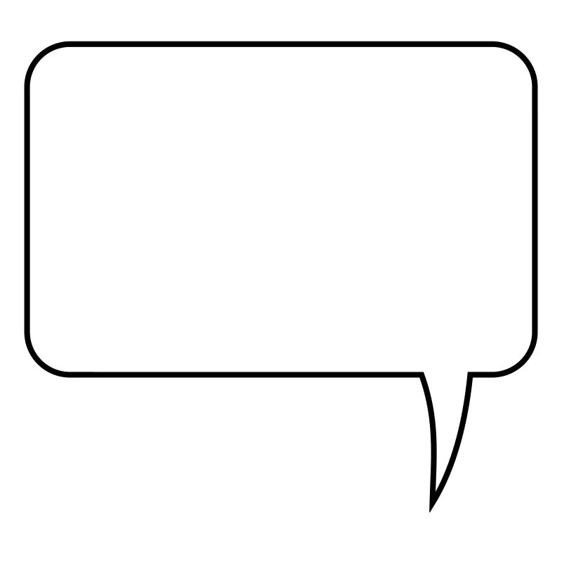 Conception rectangulaire de bulle de dialogue