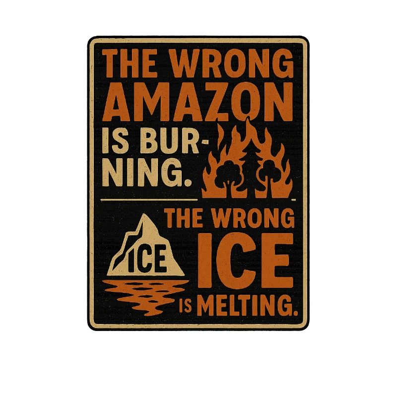 The wrong Forest is burning. The wrong lce is melt