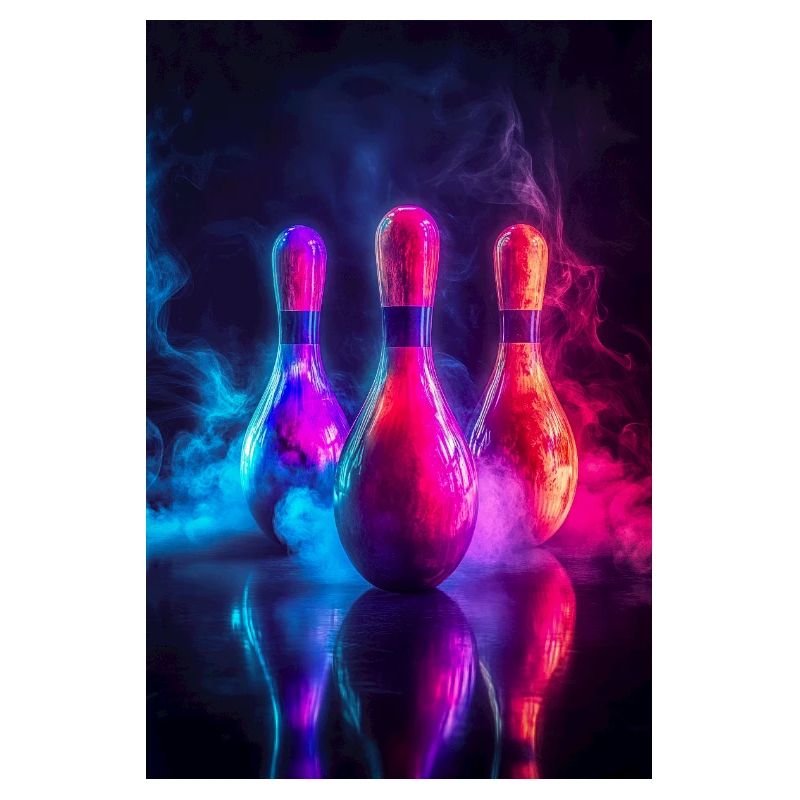 Neon Glow Bowling Pins