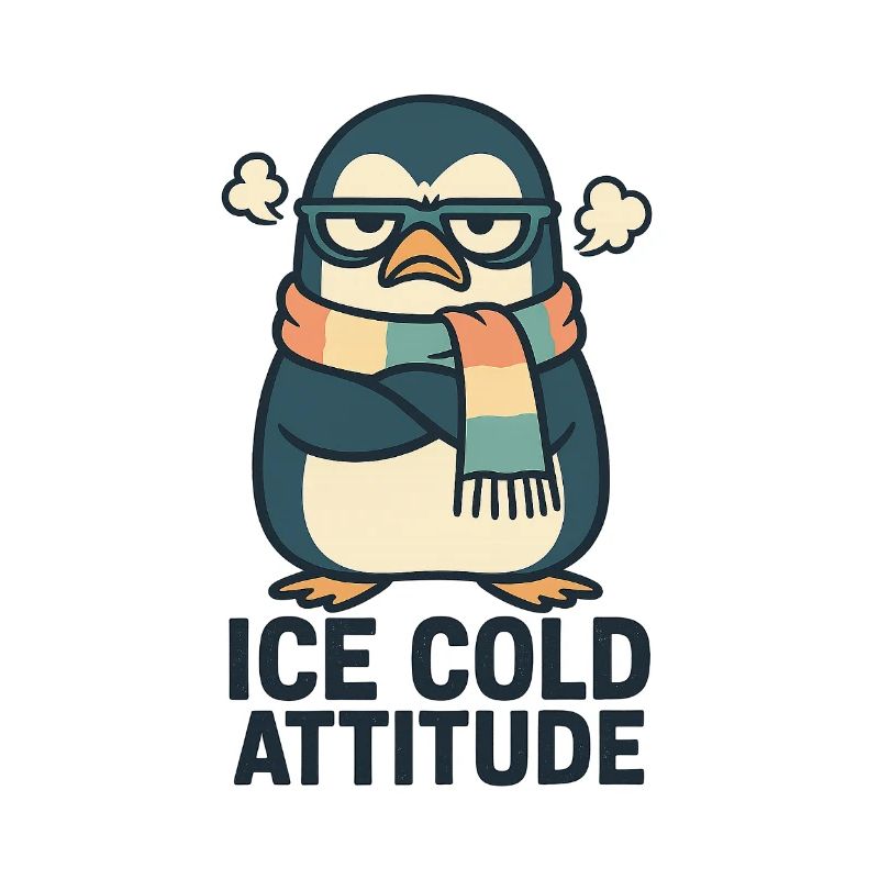 Eiskalte Haltung Pinguin