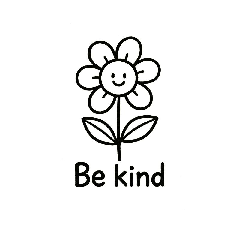 Cheerful flower with message
