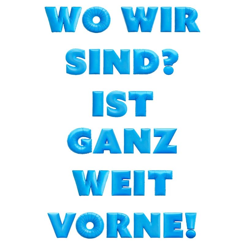 Frage: Wo sind wir? Ganz weit vorne!