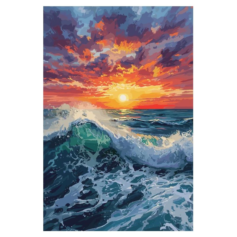 Coucher de soleil sur la mer