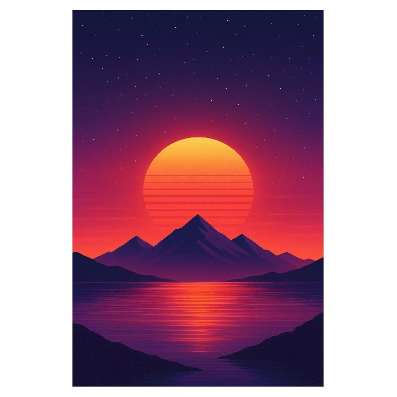 Sonnenuntergang über Alpensee