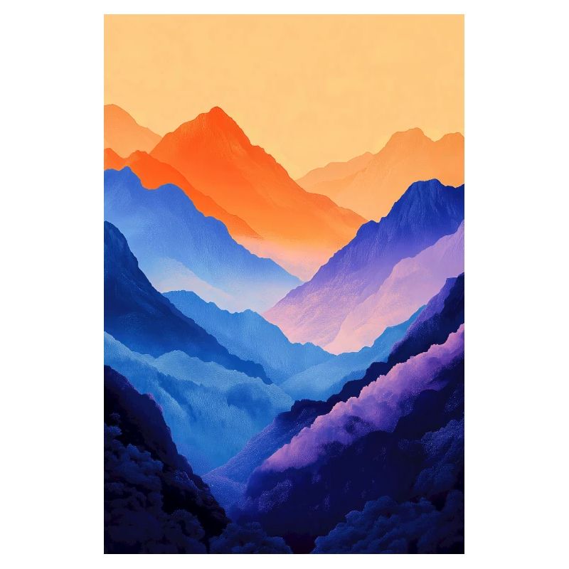 Illustration einer Gebirgslandschaft