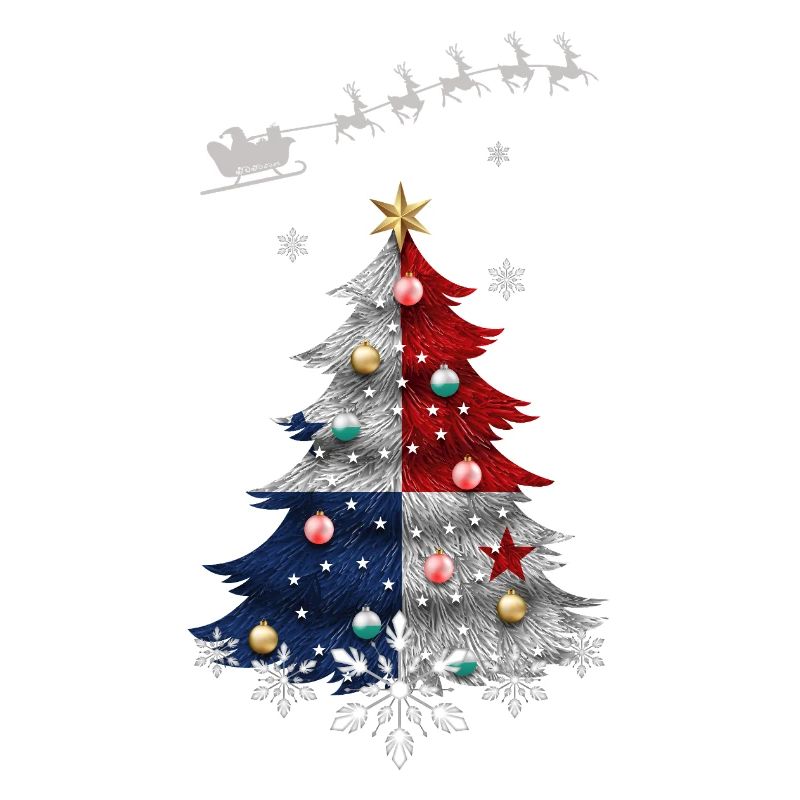 Weihnachtsbaum mit Panama-Flagge