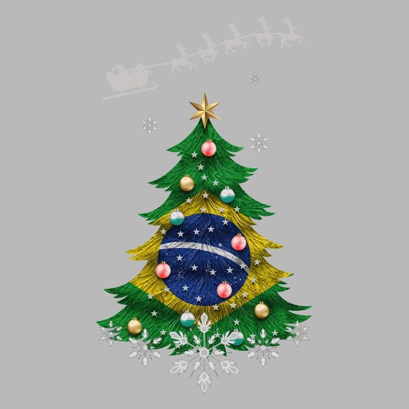 Sapin de Noël avec drapeau du Brésil