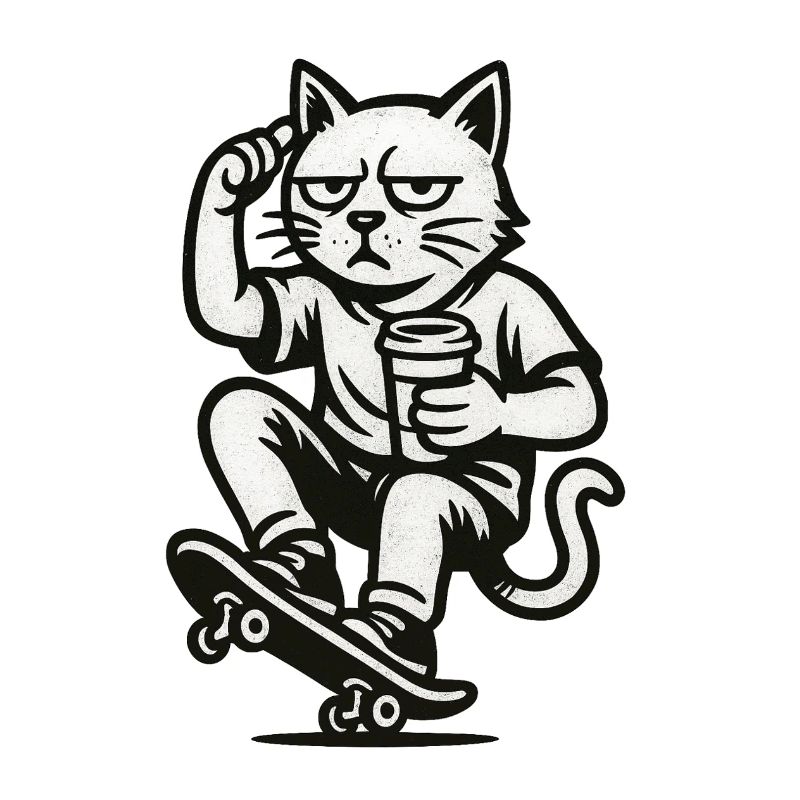 Grim Skate Cat
