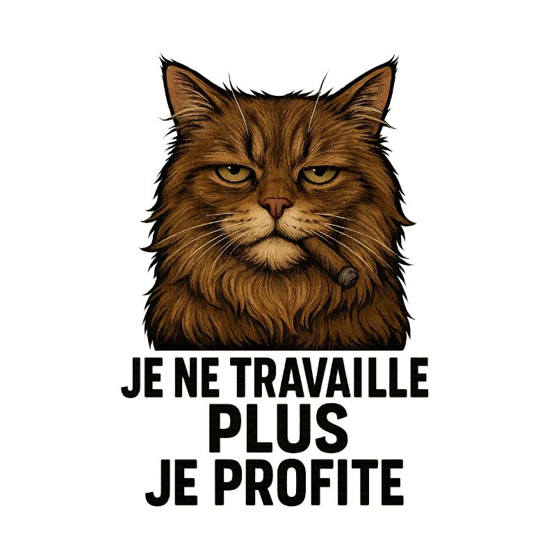 Chat. Je ne travaille plus je profite. 