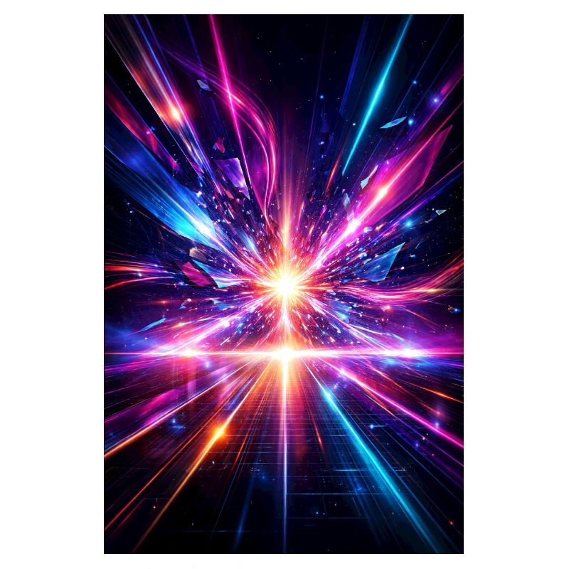 Neonstrahlen Explosion