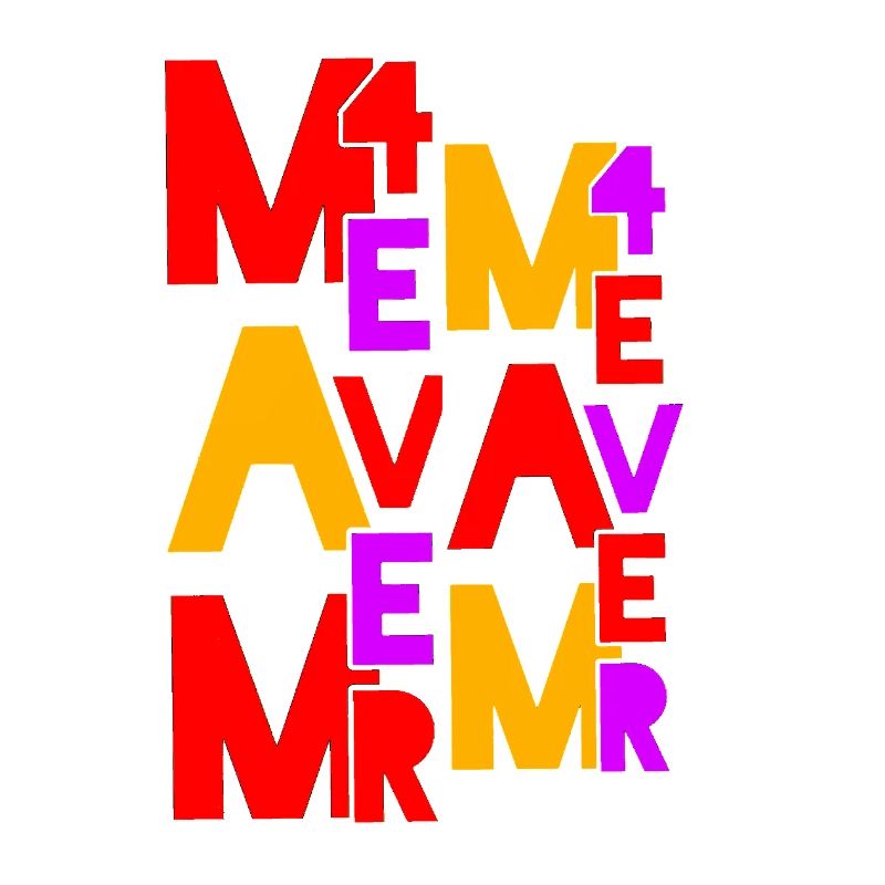 Bunte MEME-Typografie-Collage