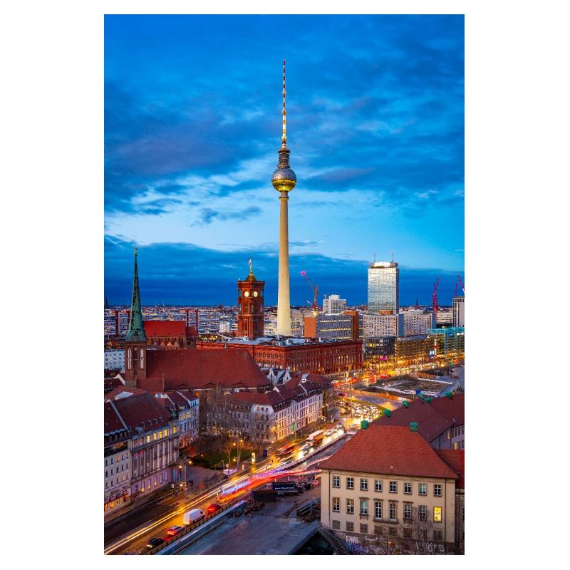 Berlin Skyline Abendlicht