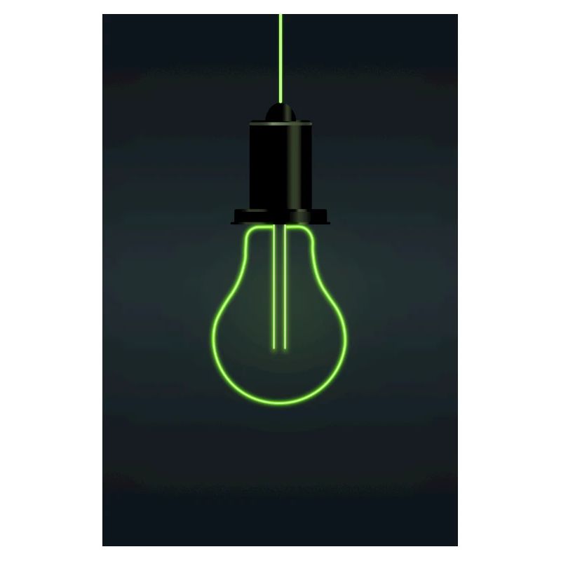 Neon Light Bulb – Minimalist Idea Design