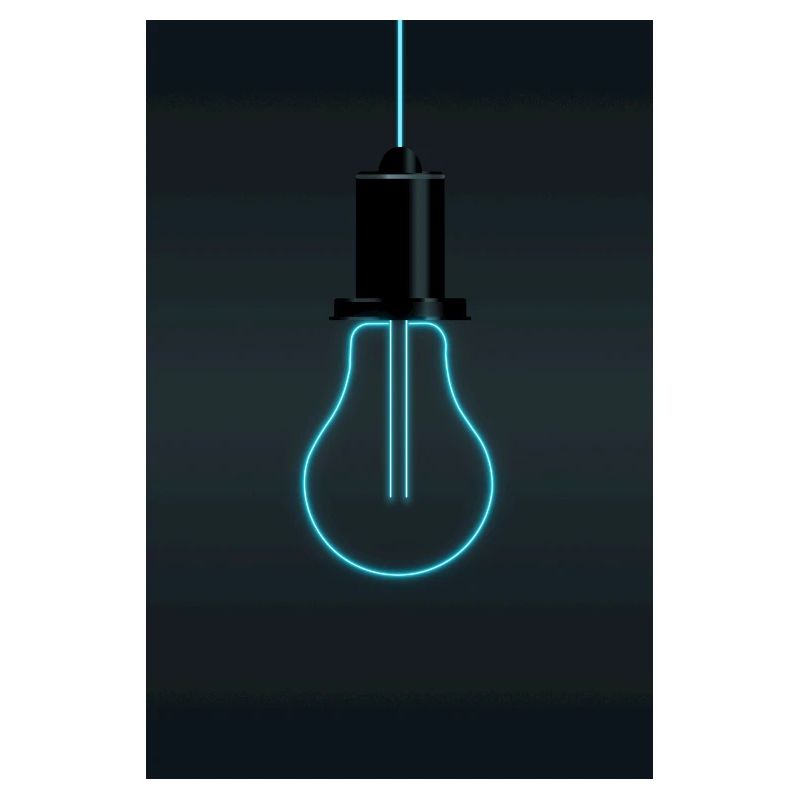 Neon Glühbirne – Electric Blue Idee