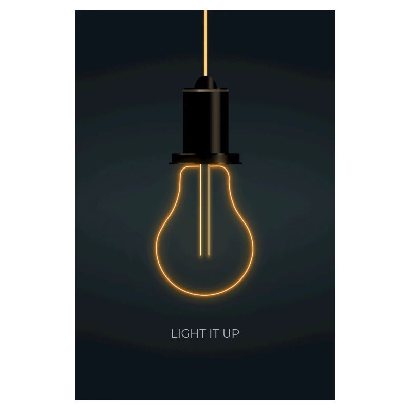 Light It Up – Neon Glühbirne Poster