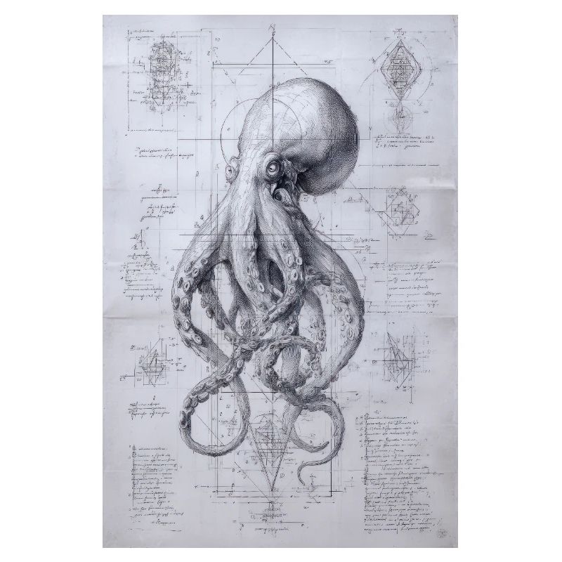 Octopus Blueprint Sketch
