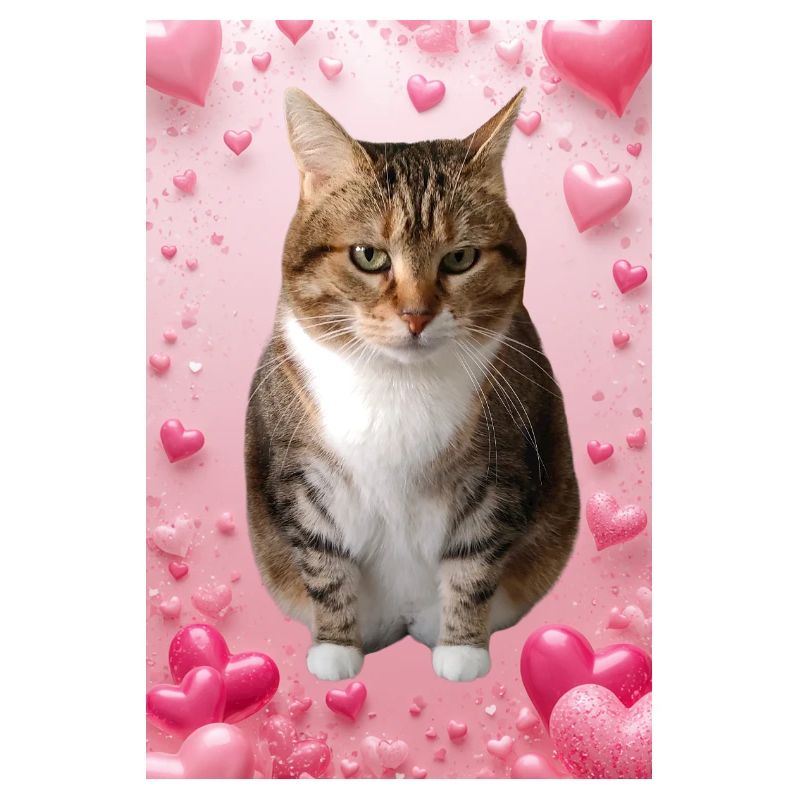 Missty chat avec des coeurs