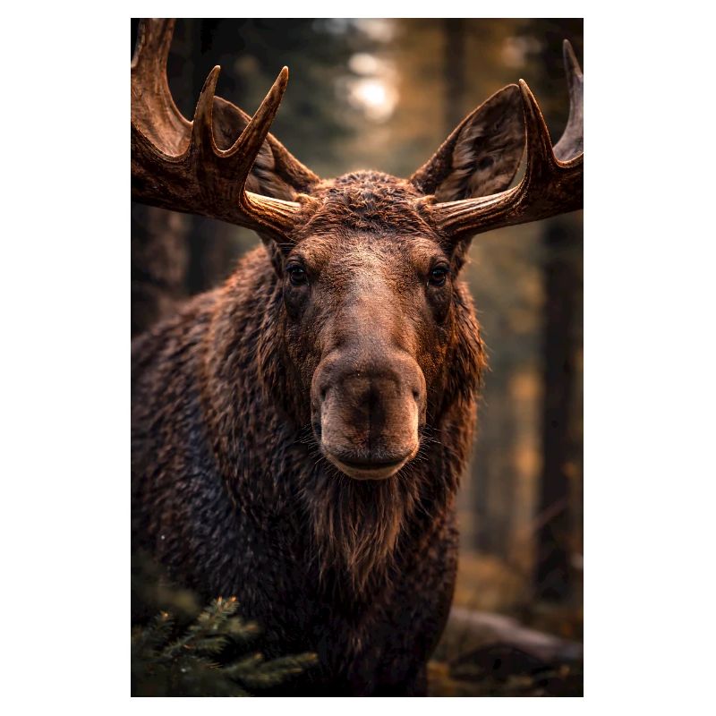 Moose in the forest