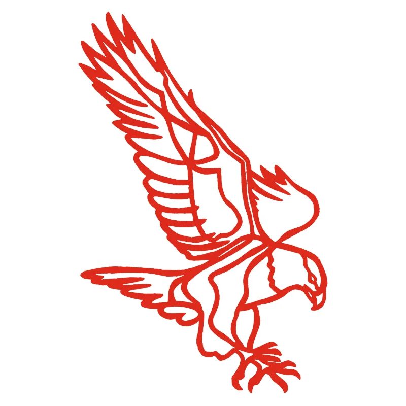 Red eagle in flight